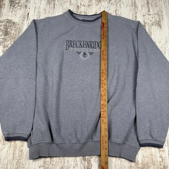 VTG Diport USA Breckenridge Colorado Embroidered Crewneck Sweatshirt Sz L‎ - Picture 7 of 9